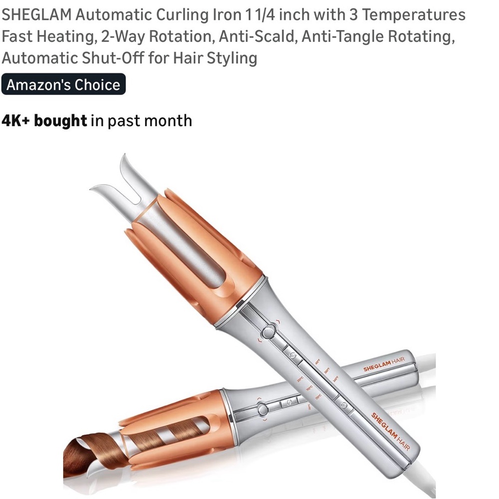 SHEGLAM Automatic Curling Iron - Brand New $59